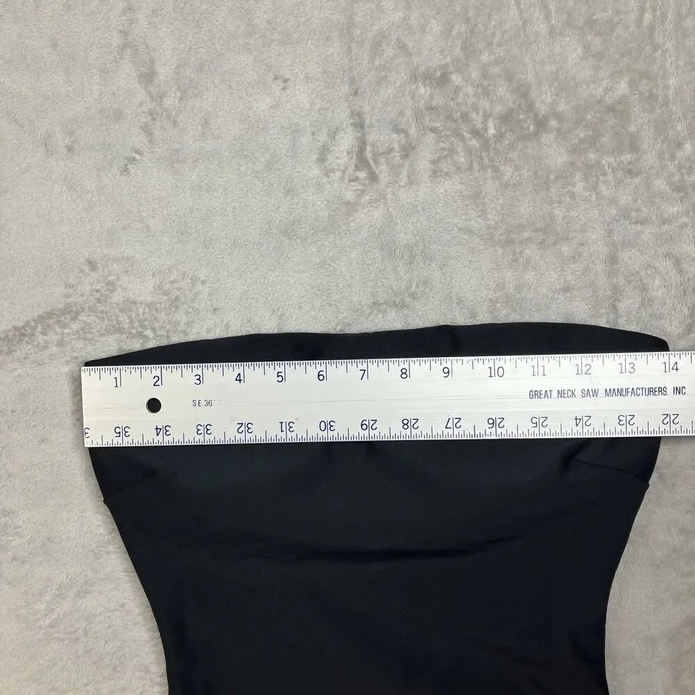 J.Crew Gemma One Piece Swimsuit 6 Black Convertible Classic Sculpt Strapless